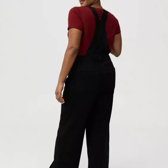 NWT Torrid Black Wide-Leg Denim Overall- Size 16R - Picture 3 of 14